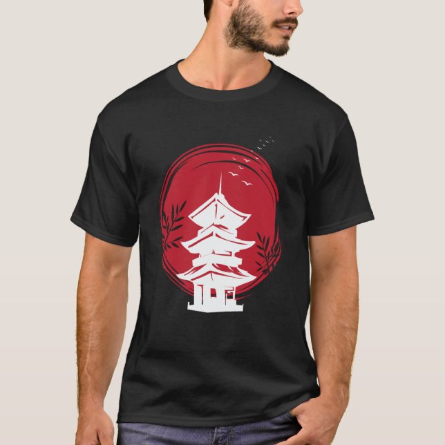 Camiseta Nihon Temple Japan and Japanese (Frente)