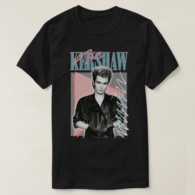 Camiseta Nik Kershaw 80s Estilo Retro Design (Frente do Design)