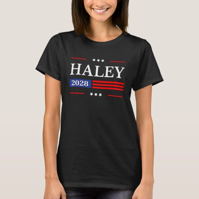Camiseta Nikki Haley 2028 American Flag USA Flag (Frente)