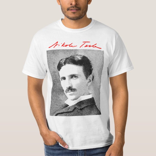 Camiseta Nikola Tesla grande (Frente)
