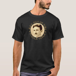Camiseta Nikola Tesla - Homem Fora De Tempo - Velho Dourado