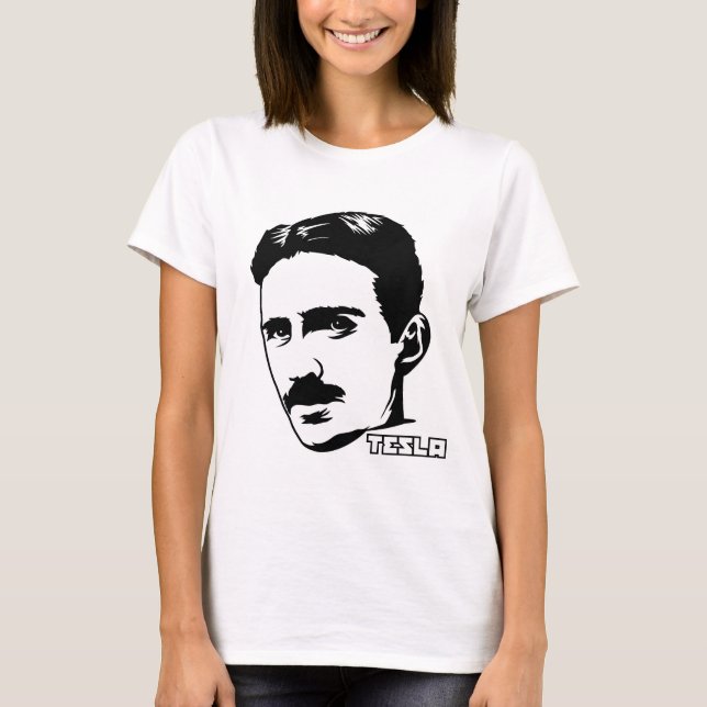 Camiseta Nikola Tesla Portrait T-Shirt (Frente)