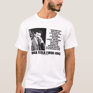 Camiseta Nikola Tesla Wheelwork de citações da natureza