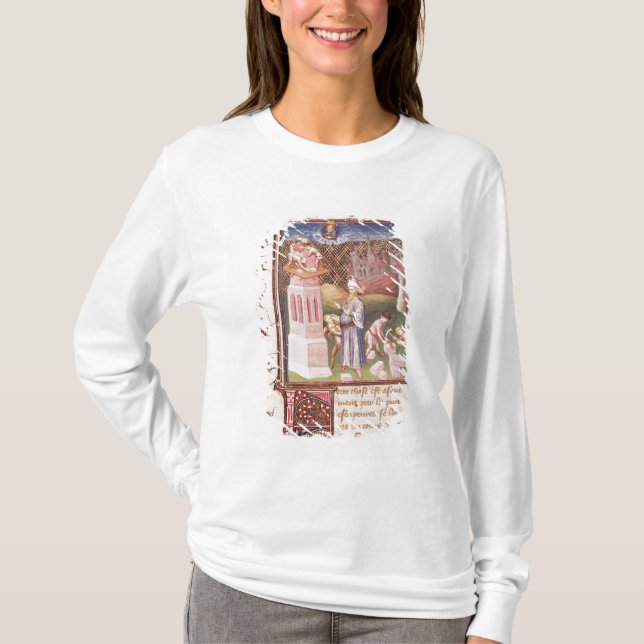 Camiseta Nimrod que vigia a construção da torre de (Frente)