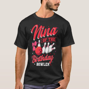 Camiseta Nina Da Família Birthday Bowler Boliche Celebra