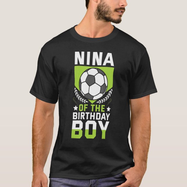 Camiseta Nina Do Aniversário Da Equipe P Do Jogador De Fute (Frente)