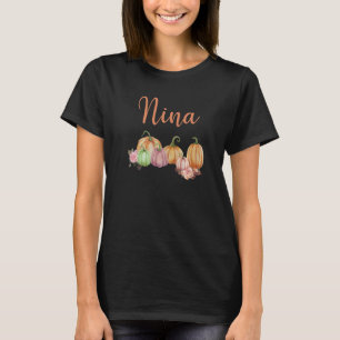 Camiseta Nina Do Pequeno Pumpkin Primeiro Aniversário Da Au