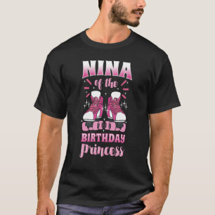 Camiseta Nina dos Patins de Princesa de Aniversário Skatin