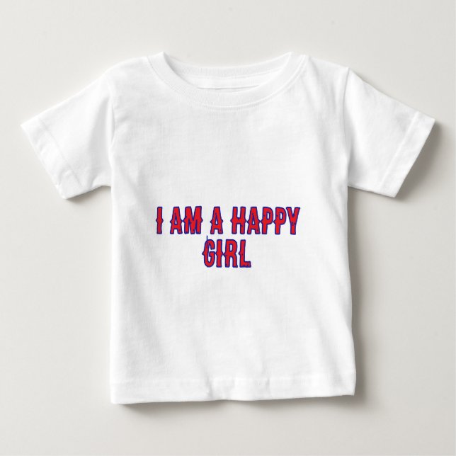 Camiseta Niña Feliz Sonriente Diseño Infantil (Frente)