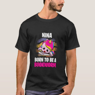 Camiseta Nina Nascer De Ser Um Bookworm Personalizado