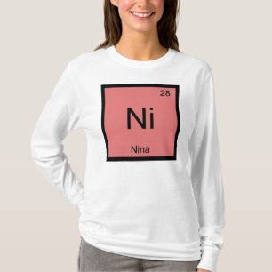 Camiseta Nina Nome Química Elemento Tabela Periódica