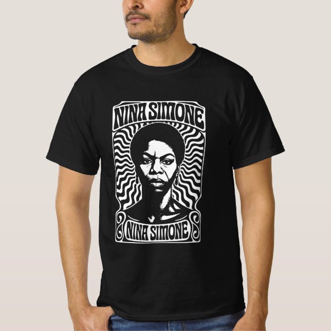 Camiseta Nina Simone – Affiche vintage psychédélique (Frente)