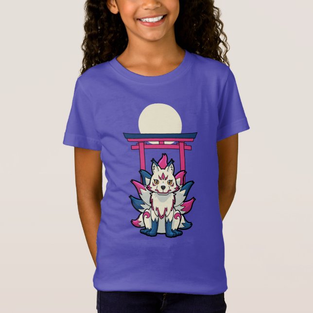 Camiseta Nine-Tailed Kitsune Fox- Fun Yokai (Frente)