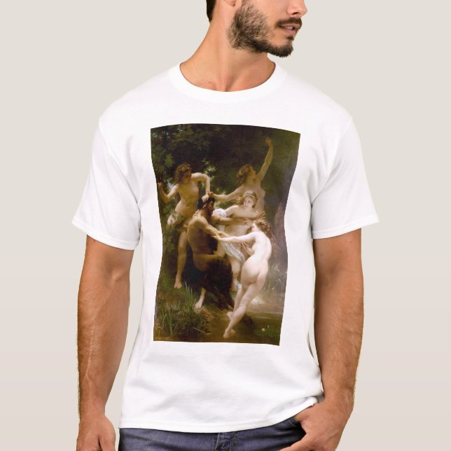 Camiseta Ninfas e Satyr, William-Adolphe Bouguereau (Frente)