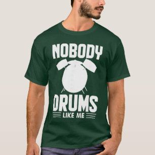 Camiseta Ninguém Bate como Eu Conjunto de Tambores Percussã