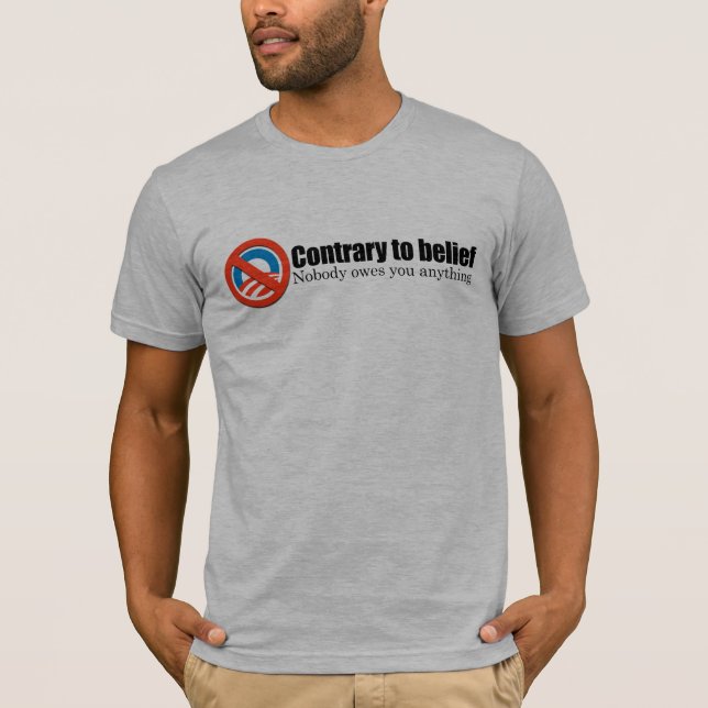 Camiseta Ninguém deve-o qualquer coisa (Frente)