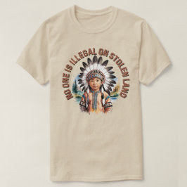 Camiseta Ninguém É Ilegal Em Terra Roubada