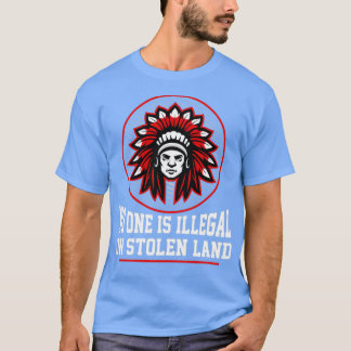 Camiseta NINGUÉM É ILEGAL EM TERRA ROUBADA, Native American