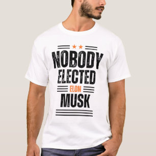 Camiseta Ninguém Eleito Elon Musk Blk Mens