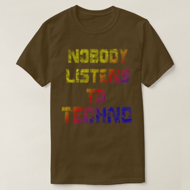 Camiseta Ninguém escuta a versão do Techno Rainbow (Frente do Design)