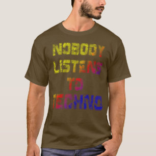 Camiseta Ninguém escuta a versão do Techno Rainbow