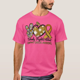 Camiseta Ninguém luta sozinho a consciência do Cancer de in