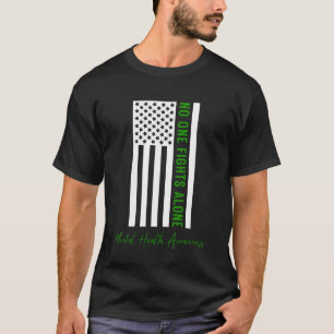 Camiseta Ninguém Luta Sozinho, Bandeira De Saúde Mental Ame