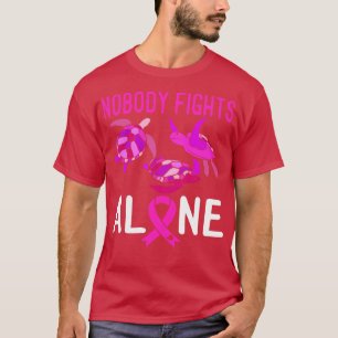 Camiseta Ninguém luta sozinho com as tartarugas rosa