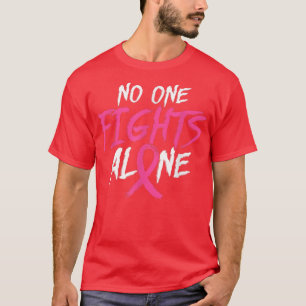 Camiseta Ninguém luta sozinho Mês de consciência do câncer