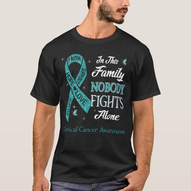 Camiseta Ninguém Luta Sozinho Pela Consciência Do Cancer (Frente)