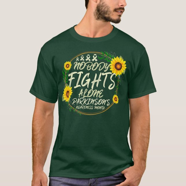 Camiseta Ninguém luta sozinho pelo mês de consciência do Pa (Frente)