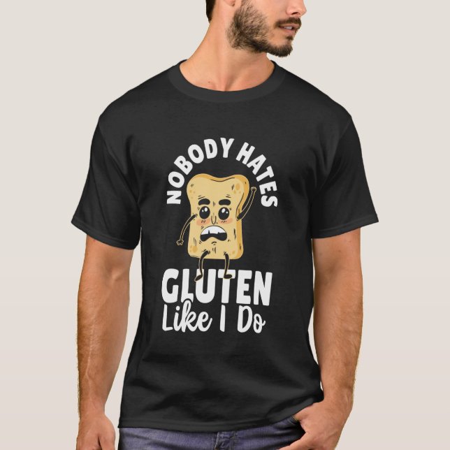 Camiseta Ninguém Odeia Glúten Como Eu Doença Celíaca Glúten (Frente)