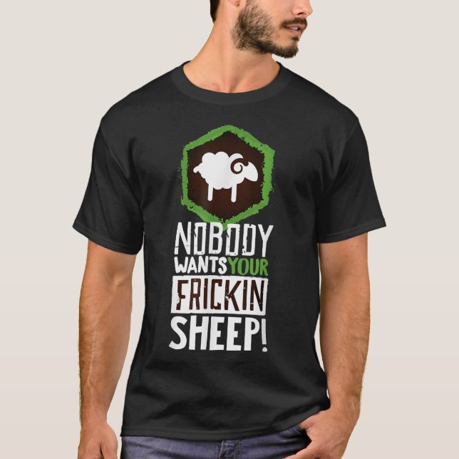 Camiseta Ninguém Quer Suas Ovelhas Jogo Geek Fã Nerd (Frente)