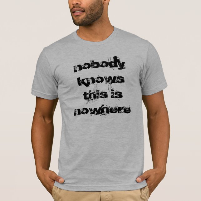 Camiseta ninguém sabe que esta é nenhumaa parte (Frente)