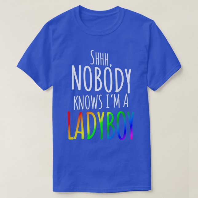 Camiseta Ninguém sabe que eu sou um Menino LGBTQ Orgulho LG (Frente do Design)
