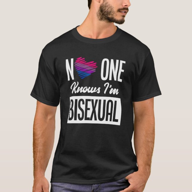 Camiseta Ninguém sabe que sou Bissexual Bi Pride Bisexual (Frente)