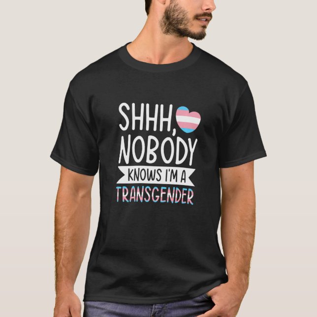 Camiseta Ninguém sabe que sou um Gay Prid Lgbtq transgênero (Frente)