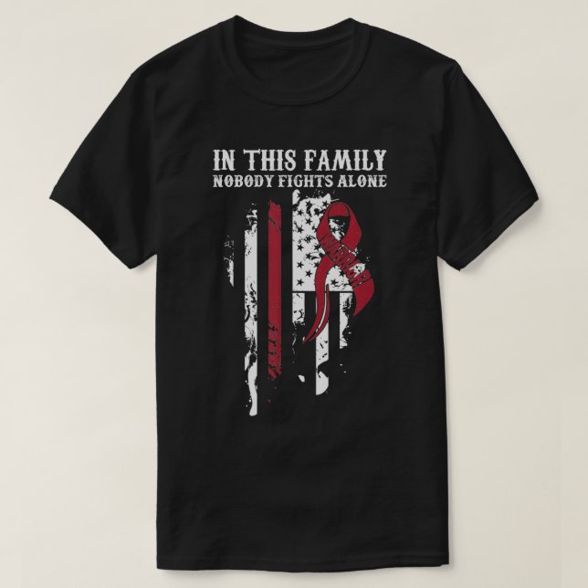 Camiseta Ninguém Sozinho Sensibilização Para O Cancer Com M (Frente do Design)