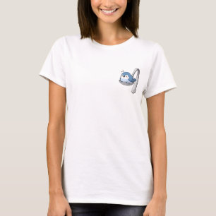 Camiseta Ninho de Pássaro Azul Adormecido em uma Colher de