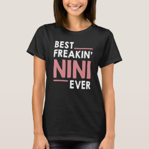 Camiseta Nini para Mulheres Vovó Cute Melhor Nini Ev