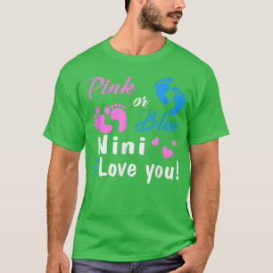 Camiseta Nini Rosa Ou Azul Ama A Sua Festa De Revelação De