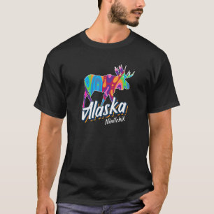 Camiseta Ninilchik Alaska Usa Férias Coloridas De Arte Do M