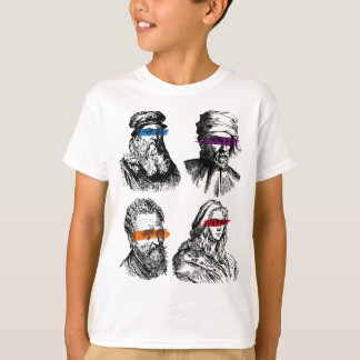Camiseta Ninja Artista Renascentista Michelangelo Leonardo