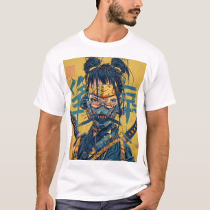 Camiseta Ninja Asian Graphic Novel Illustration T-Shirt