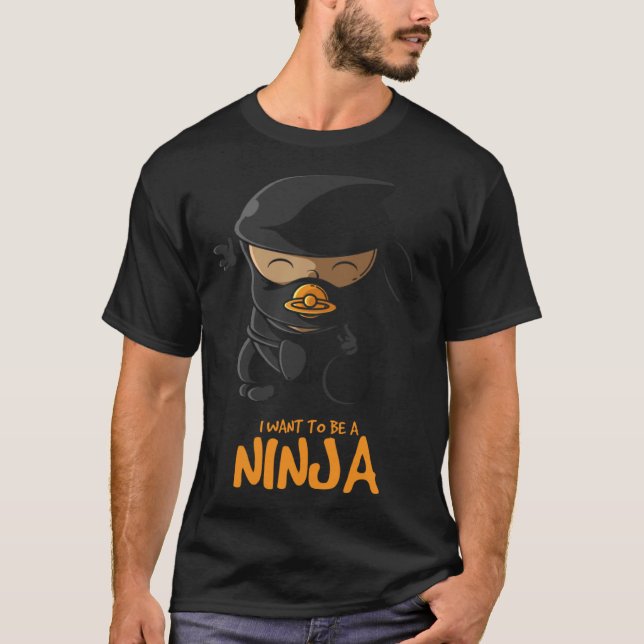 Camiseta Ninja Baby Eu quero ser Ninja 1 (Frente)