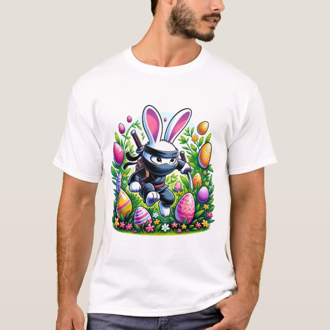 Camiseta Ninja Bunny Páscoa Adventure (Frente)
