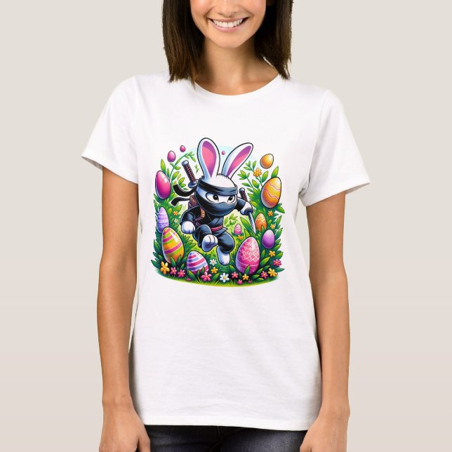 Camiseta Ninja Bunny Páscoa Adventure (Frente)