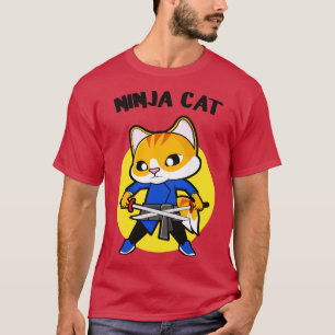 Camiseta Ninja Cat Cats Gift Dizendo Pão Gato