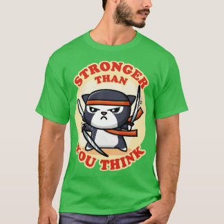 Camiseta Ninja Cat Mais Forte Do Que Você Acha