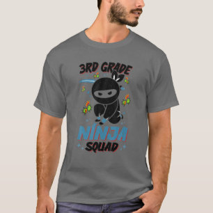 Camiseta Ninja Costume 3Rd Grau Equipe De Esquadrão De Grup